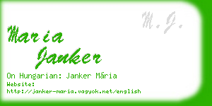 maria janker business card